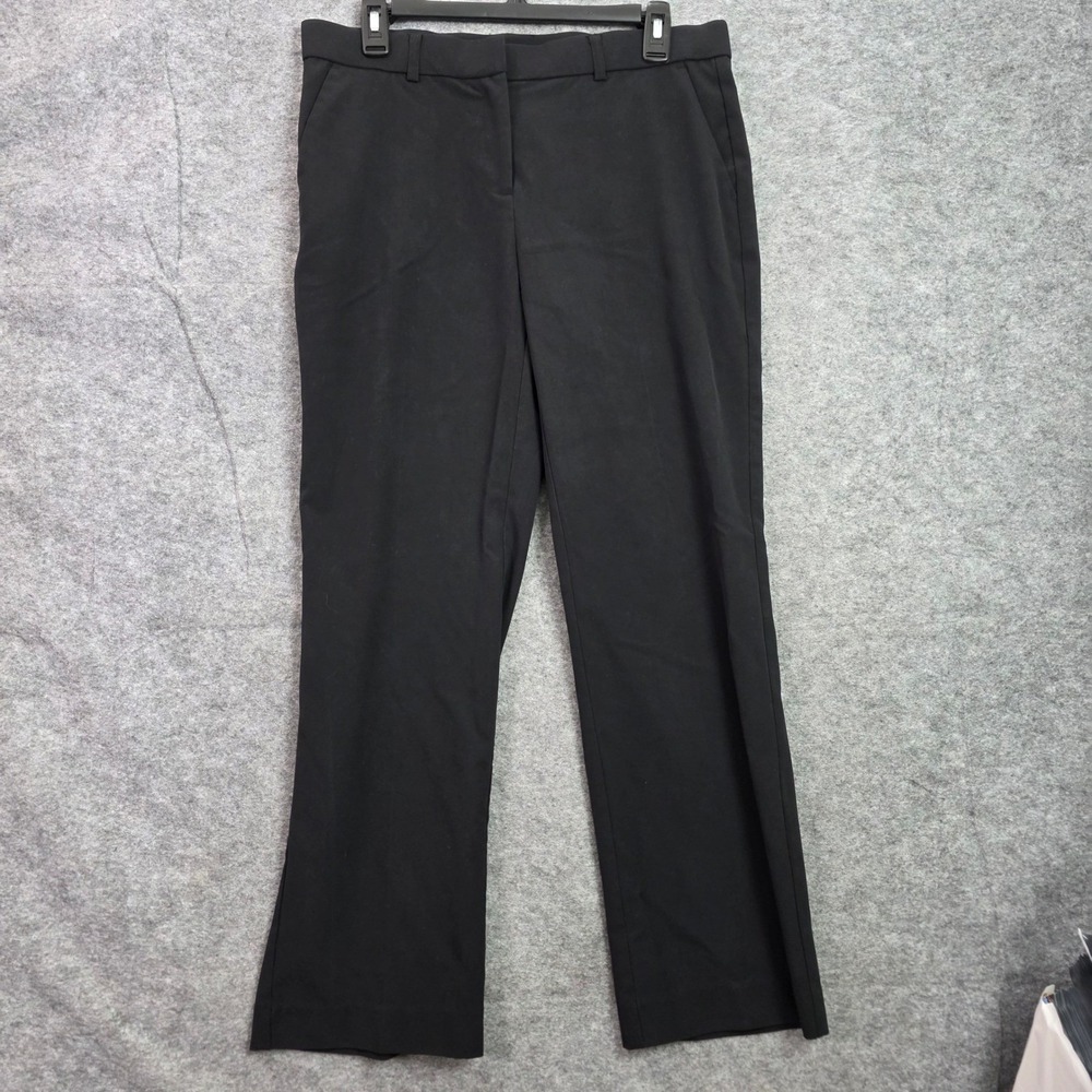 Sag Harbor Stretch Petite Black Dress Pants Slacks Faux Rear Pockets 10P